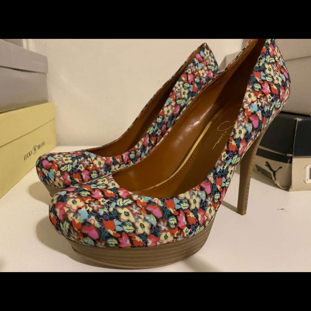 Jessica Simpson Floral Platform Heel